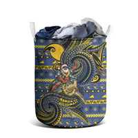 Tokelau Christmas Laundry Basket Santa Riding Sea Turtle