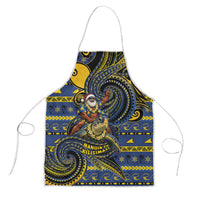 Tokelau Christmas Apron Santa Riding Sea Turtle DT05 Navy - Polynesian Pride