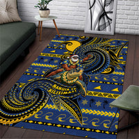 Tokelau Christmas Area Rug Santa Riding Sea Turtle