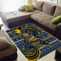 Tokelau Christmas Area Rug Santa Riding Sea Turtle