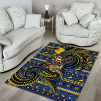 Tokelau Christmas Area Rug Santa Riding Sea Turtle