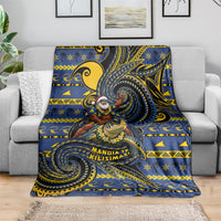 Tokelau Christmas Blanket Santa Riding Sea Turtle