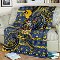 Tokelau Christmas Blanket Santa Riding Sea Turtle