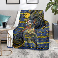 Tokelau Christmas Blanket Santa Riding Sea Turtle