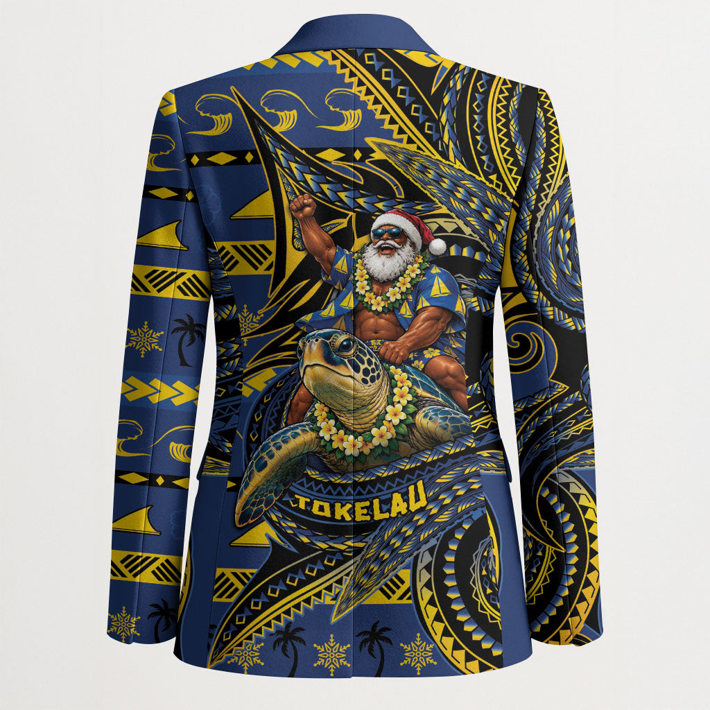 Tokelau Christmas Blazer Santa Riding Sea Turtle