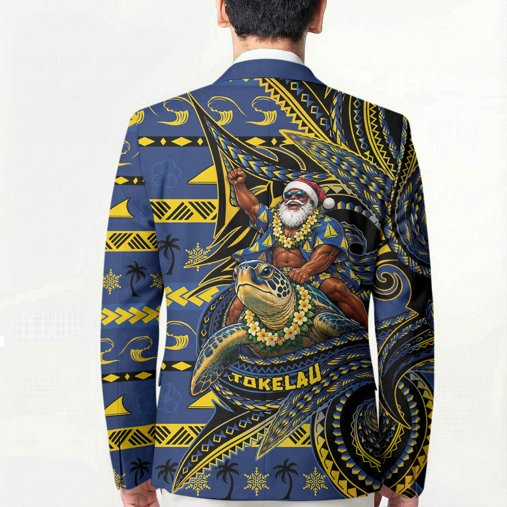 Tokelau Christmas Blazer Santa Riding Sea Turtle