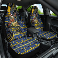 Tokelau Christmas Car Seat Cover Santa Riding Sea Turtle