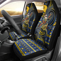 Tokelau Christmas Car Seat Cover Santa Riding Sea Turtle