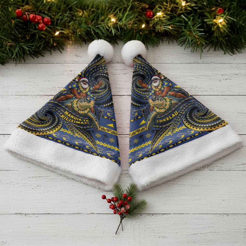 Tokelau Christmas Santa Hat Santa Riding Sea Turtle