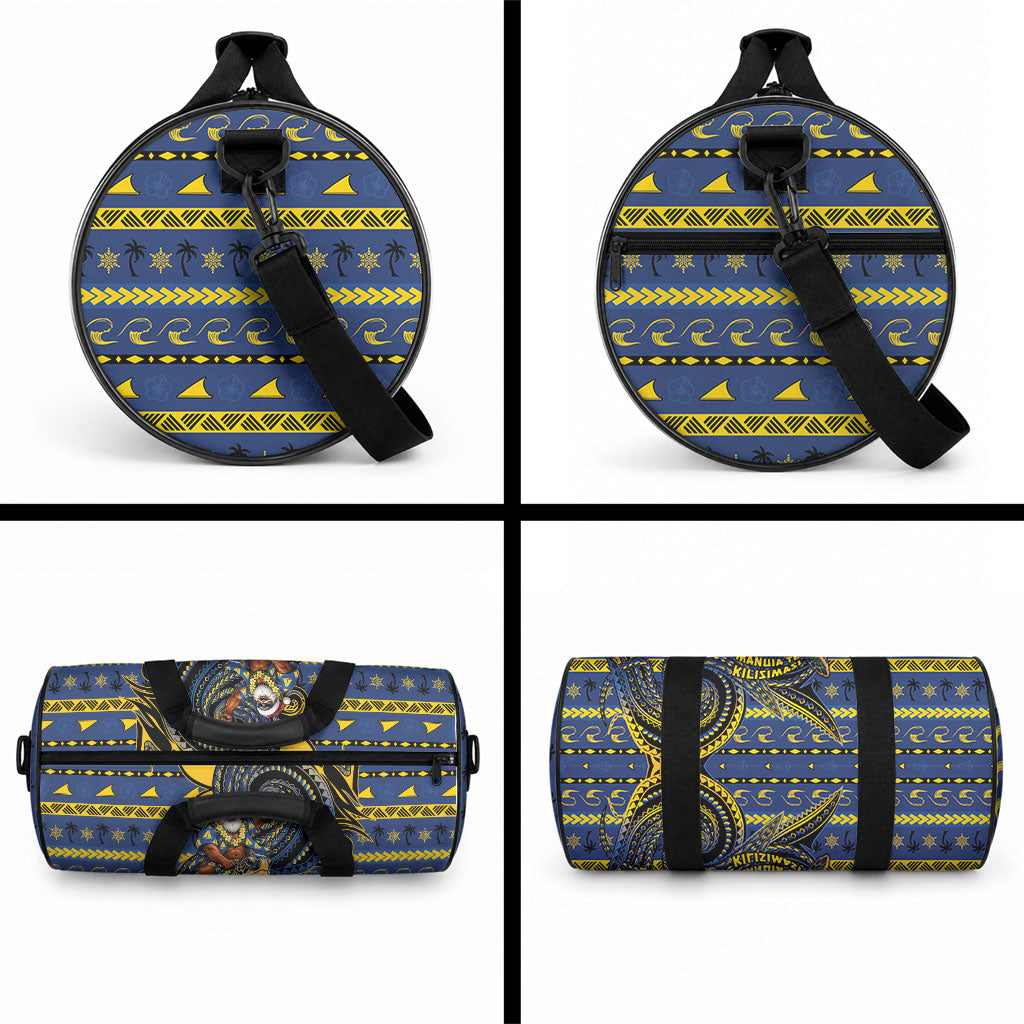 Tokelau Christmas Duffle Bag Santa Riding Sea Turtle DT05 - Polynesian Pride
