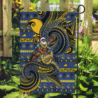 Tokelau Christmas Garden Flag Santa Riding Sea Turtle