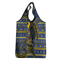Tokelau Christmas Grocery Bag Santa Riding Sea Turtle