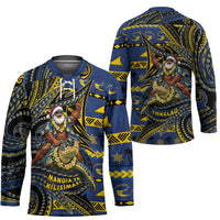 Tokelau Christmas Hockey Jersey Santa Riding Sea Turtle DT05 - Polynesian Pride