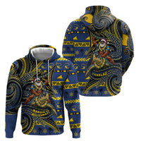 Tokelau Christmas Hoodie Santa Riding Sea Turtle DT05 - Polynesian Pride