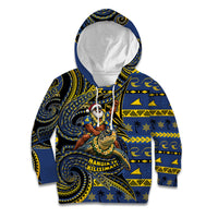 Tokelau Christmas Kid Hoodie Santa Riding Sea Turtle DT05 Hoodie Navy - Polynesian Pride