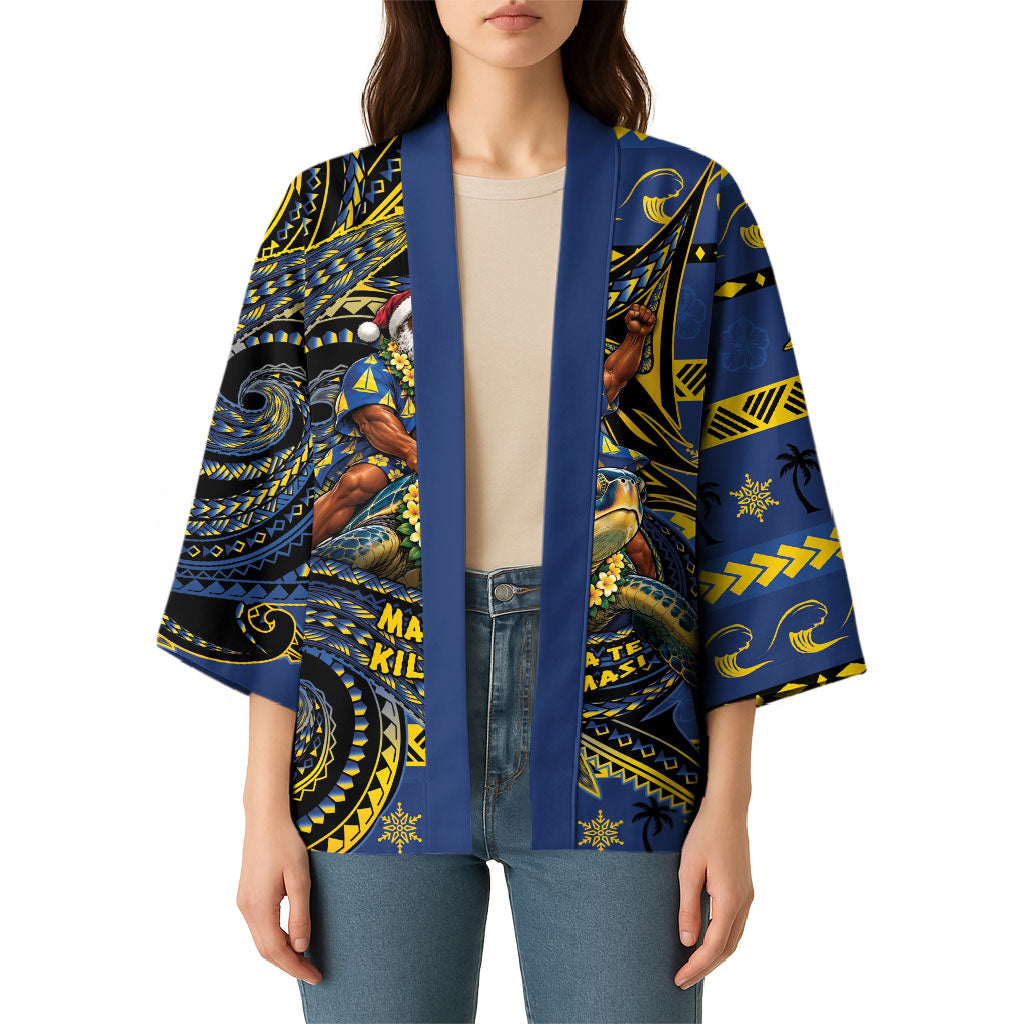 Tokelau Christmas Kimono Santa Riding Sea Turtle