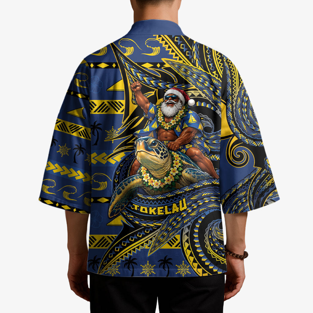 Tokelau Christmas Kimono Santa Riding Sea Turtle