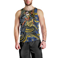Tokelau Christmas Men Tank Top Santa Riding Sea Turtle