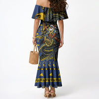 Tokelau Christmas Mermaid Dress Santa Riding Sea Turtle DT05 - Polynesian Pride