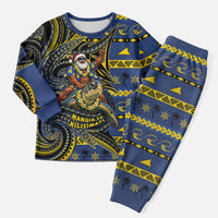Tokelau Christmas Pajama Set Santa Riding Sea Turtle