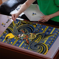 Tokelau Christmas Puzzle Santa Riding Sea Turtle