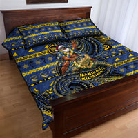Tokelau Christmas Quilt Bed Set Santa Riding Sea Turtle