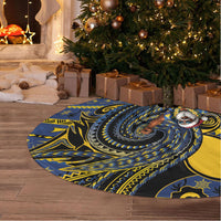 Tokelau Christmas Tree Skirt Santa Riding Sea Turtle DT05 - Polynesian Pride