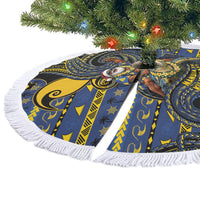 Tokelau Christmas Tree Skirt Santa Riding Sea Turtle DT05 - Polynesian Pride