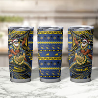 Tokelau Christmas Tumbler Cup Santa Riding Sea Turtle DT05 - Polynesian Pride