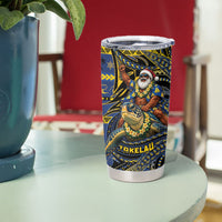 Tokelau Christmas Tumbler Cup Santa Riding Sea Turtle DT05 - Polynesian Pride