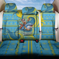 Tuvalu Christmas Back Car Seat Cover Santa Riding Ocean Dolphin DT05 One Size Blue - Polynesian Pride