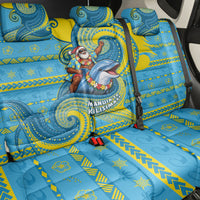 Tuvalu Christmas Back Car Seat Cover Santa Riding Ocean Dolphin DT05 - Polynesian Pride