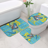 Tuvalu Christmas Bathroom Set Santa Riding Ocean Dolphin