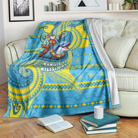Tuvalu Christmas Blanket Santa Riding Ocean Dolphin