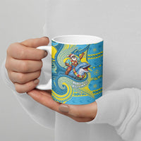 Tuvalu Christmas Ceramic Mug Santa Riding Ocean Dolphin DT05 - Polynesian Pride