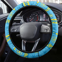 Tuvalu Christmas Steering Wheel Cover Santa Riding Ocean Dolphin DT05 - Polynesian Pride