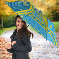 Tuvalu Christmas Umbrella Santa Riding Ocean Dolphin DT05 - Polynesian Pride