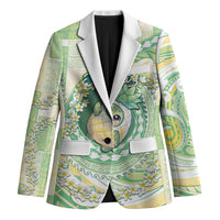 Hawaii Pineapple Blazer Cute Cosplay Turtle Plumeria Spiral DT05 Unisex Mint - Polynesian Pride