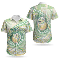 Hawaii Pineapple Couples Matching Long Sleeve Bodycon Dress and Hawaiian Shirt Cute Cosplay Turtle Plumeria Spiral DT05 - Polynesian Pride