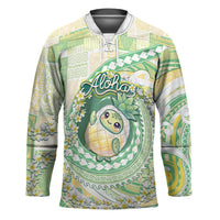 Hawaii Pineapple Hockey Jersey Cute Cosplay Turtle Plumeria Spiral DT05 Unisex Mint - Polynesian Pride