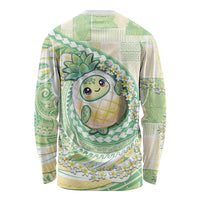 Hawaii Pineapple Long Sleeve Shirt Cute Cosplay Turtle Plumeria Spiral DT05 - Polynesian Pride