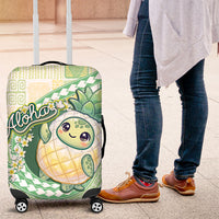 Hawaii Pineapple Luggage Cover Cute Cosplay Turtle Plumeria Spiral DT05 Mint - Polynesian Pride