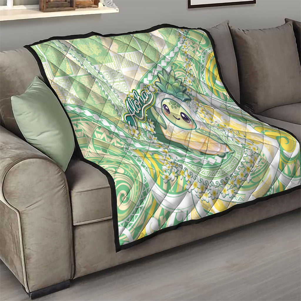 Hawaii Pineapple Quilt Cute Cosplay Turtle Plumeria Spiral DT05 - Polynesian Pride