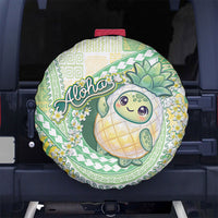 Hawaii Pineapple Spare Tire Cover Cute Cosplay Turtle Plumeria Spiral DT05 No hole Mint - Polynesian Pride