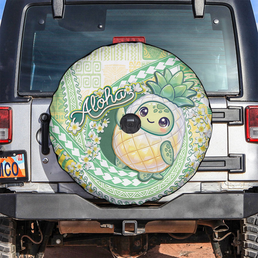Hawaii Pineapple Spare Tire Cover Cute Cosplay Turtle Plumeria Spiral DT05 Mint - Polynesian Pride