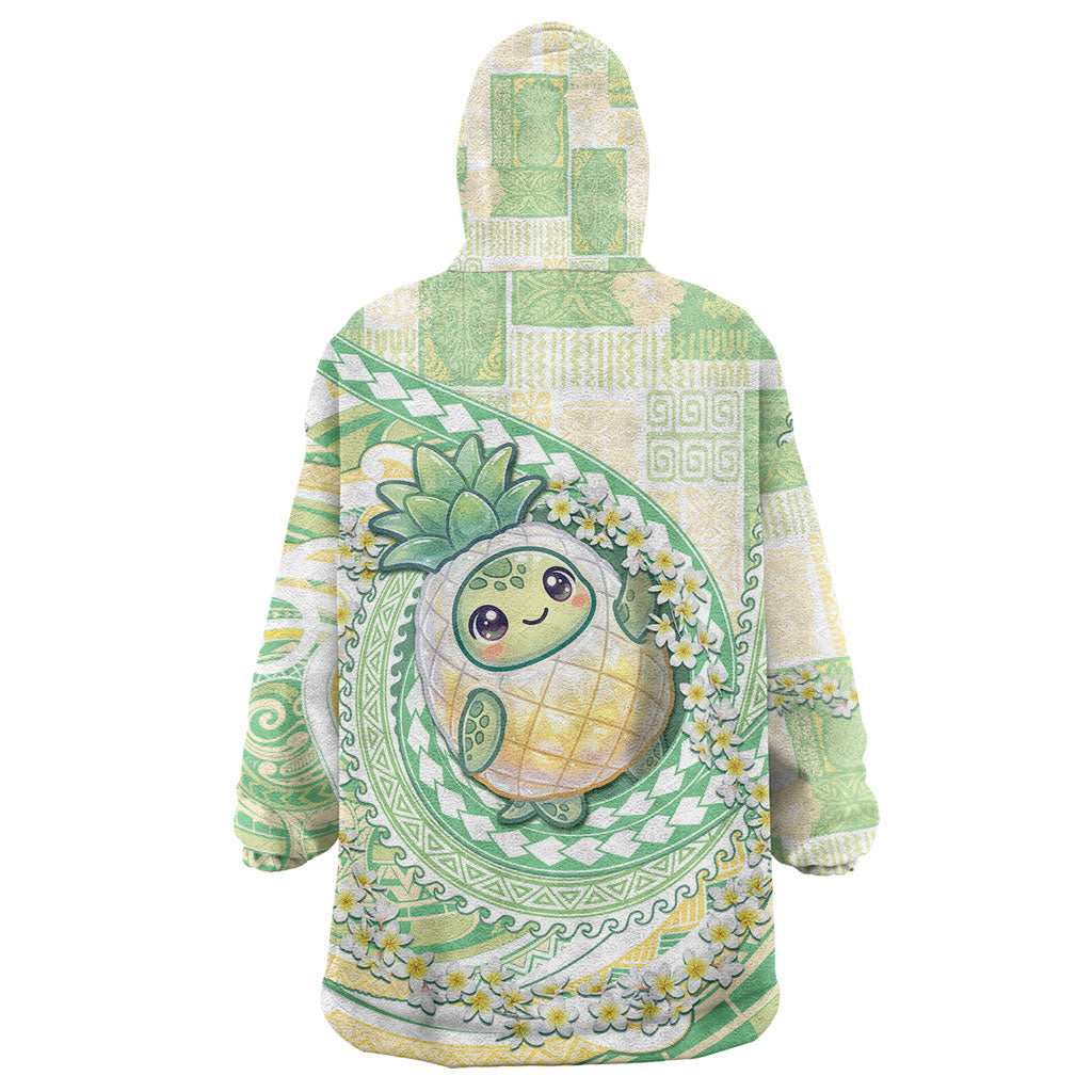 Hawaii Pineapple Wearable Blanket Hoodie Cute Cosplay Turtle Plumeria Spiral DT05 - Polynesian Pride