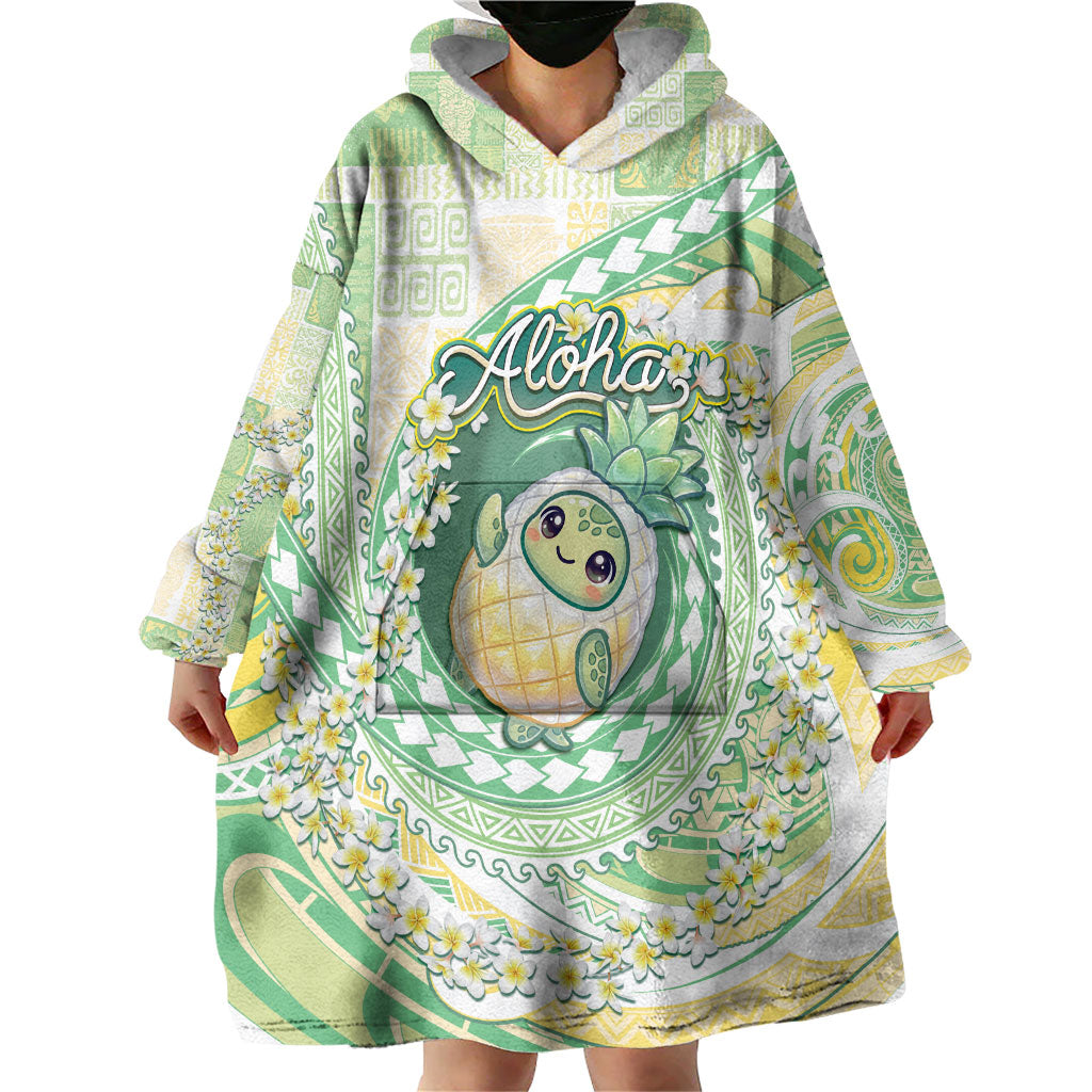 Hawaii Pineapple Wearable Blanket Hoodie Cute Cosplay Turtle Plumeria Spiral DT05 - Polynesian Pride