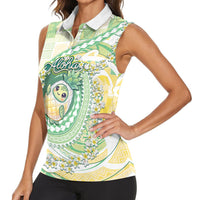 Hawaii Pineapple Women Sleeveless Polo Shirt Cute Cosplay Turtle Plumeria Spiral DT05 - Polynesian Pride