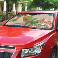 Hawaii Papaya Auto Sun Shade Cute Cosplay Humuhumu Fish Plumeria Waves DT05 - Polynesian Pride