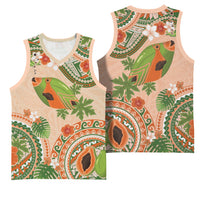 Hawaii Papaya Basketball Jersey Cute Cosplay Humuhumu Fish Plumeria Waves DT05 - Polynesian Pride